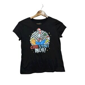 Kids Dr Seuss Cat in the Hat Cool Story Bruh Graphic T Shirt Black size xl‎